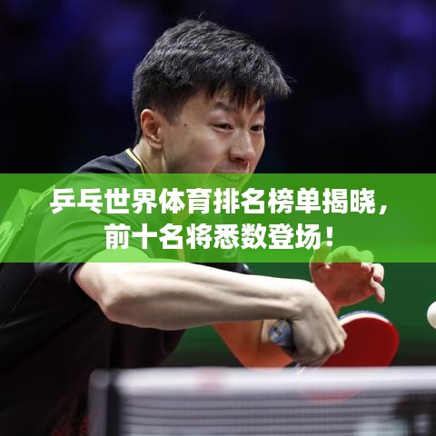 乒乓世界體育排名榜單揭曉，前十名將悉數登場！